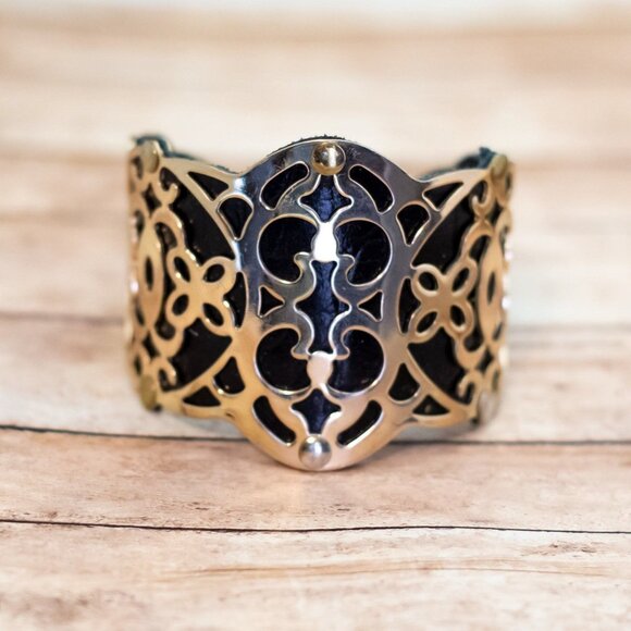 7 inch, Vintage Symbolic Edwardian Stylish Cuff Bracelet - XX9 - Picture 1 of 3